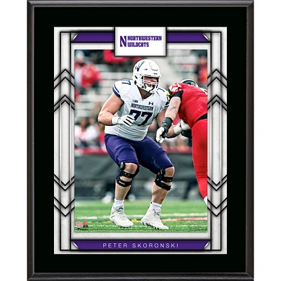 Peter Skoronski Northwestern Wildcats 10.5" X 13" Sublimated Player Plaque