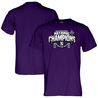 T-shirt unisexe bleu 84 violet Northwestern Wildcats 2024 NCAA Field Hockey National Champions