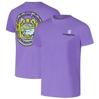 T-shirt unisexe violet aux couleurs pittoresques et confortables des Wildcats du Nord-Ouest