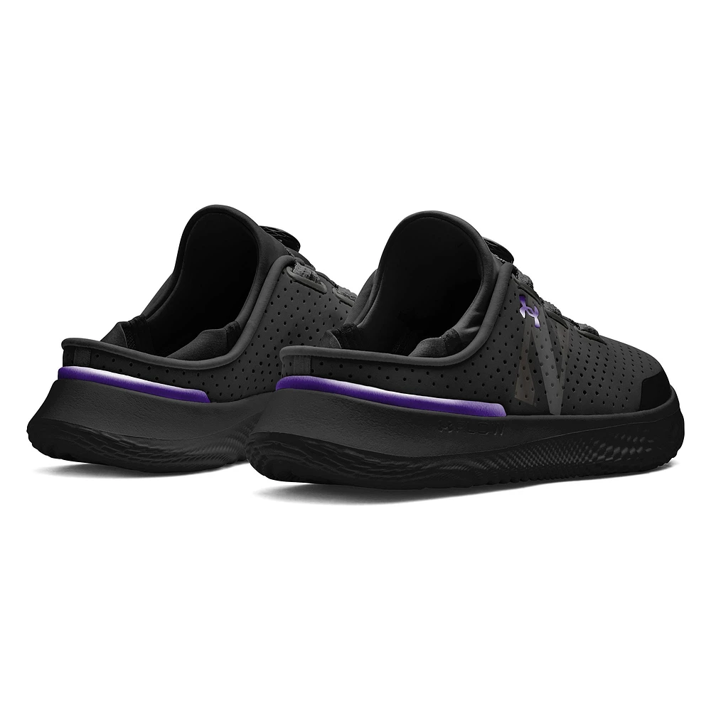 Chaussures de course unisexes Under Armour noires Northwestern Wildcats SlipSpeed