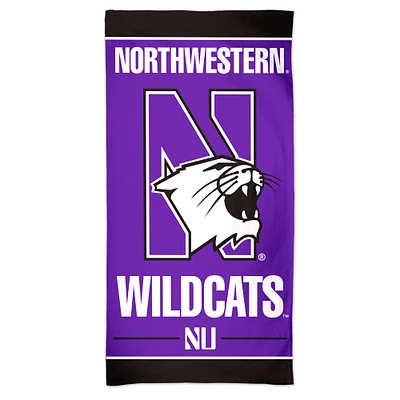 Serviette de plage Spectra Northwestern Wildcats de WinCraft 76,2 x 152,4 cm