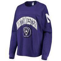 Women's Pressbox Purple Northwestern Wildcats Edith Long Sleeve T-Shirt