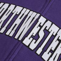 Women's Stadium Athletic Purple Northwestern Wildcats Arched Name Full-Zip Hoodie