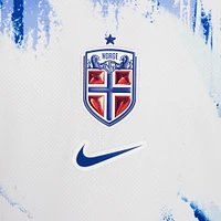 Maillot Nike Erling Haaland blanc pour enfant, réplique de l'équipe nationale Norvège 2024 extérieur