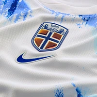 Maillot vierge Nike blanc pour jeunes de l'équipe nationale Norvège 2024, réplique extérieure