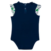 Girls Newborn Navy Notre Dame Fighting Irish Happy Hearts  2-Pack Bodysuit Set