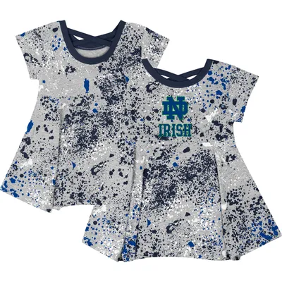 Notre Dame Fighting Irish Colosseum Girls Infant Sweet Pea Dress - Gray