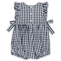 Girls Infant Garb Navy Notre Dame Fighting Irish Constance Gingham Romper