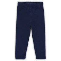 Girls Infant Wes & Willy Navy Notre Dame Fighting Irish Tie-Dye Ruffle Raglan Long Sleeve T-Shirt Leggings Set