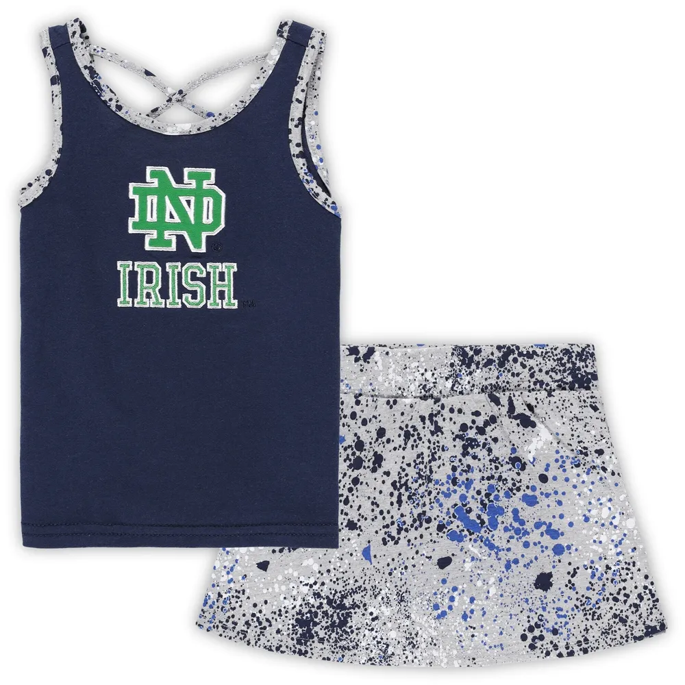 Lids Notre Dame Fighting Irish Colosseum Girls Toddler Sweet Top and Skort Set - Navy/Gray | Brazos Mall