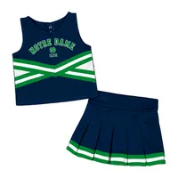 Girls Toddler Colosseum Navy Notre Dame Fighting Irish Carousel Cheerleader Set