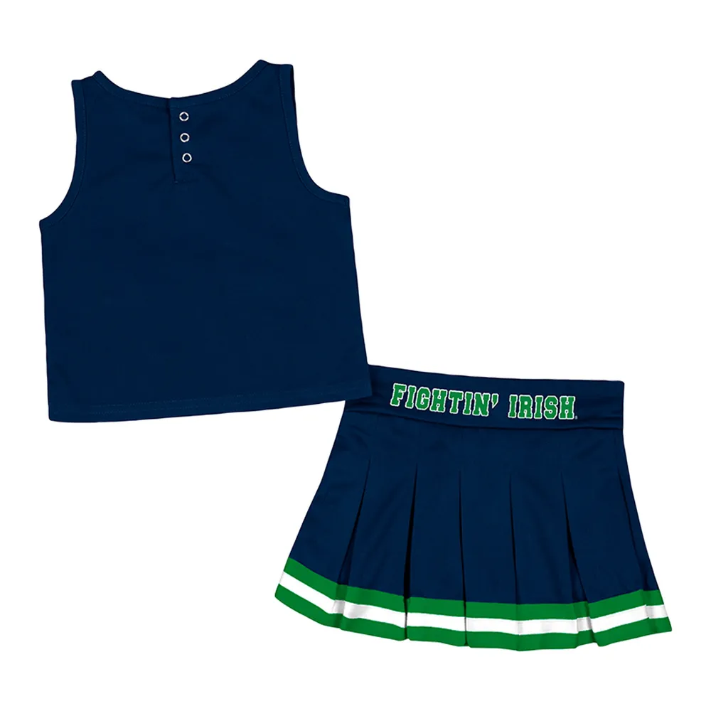 Girls Toddler Colosseum Navy Notre Dame Fighting Irish Carousel Cheerleader Set