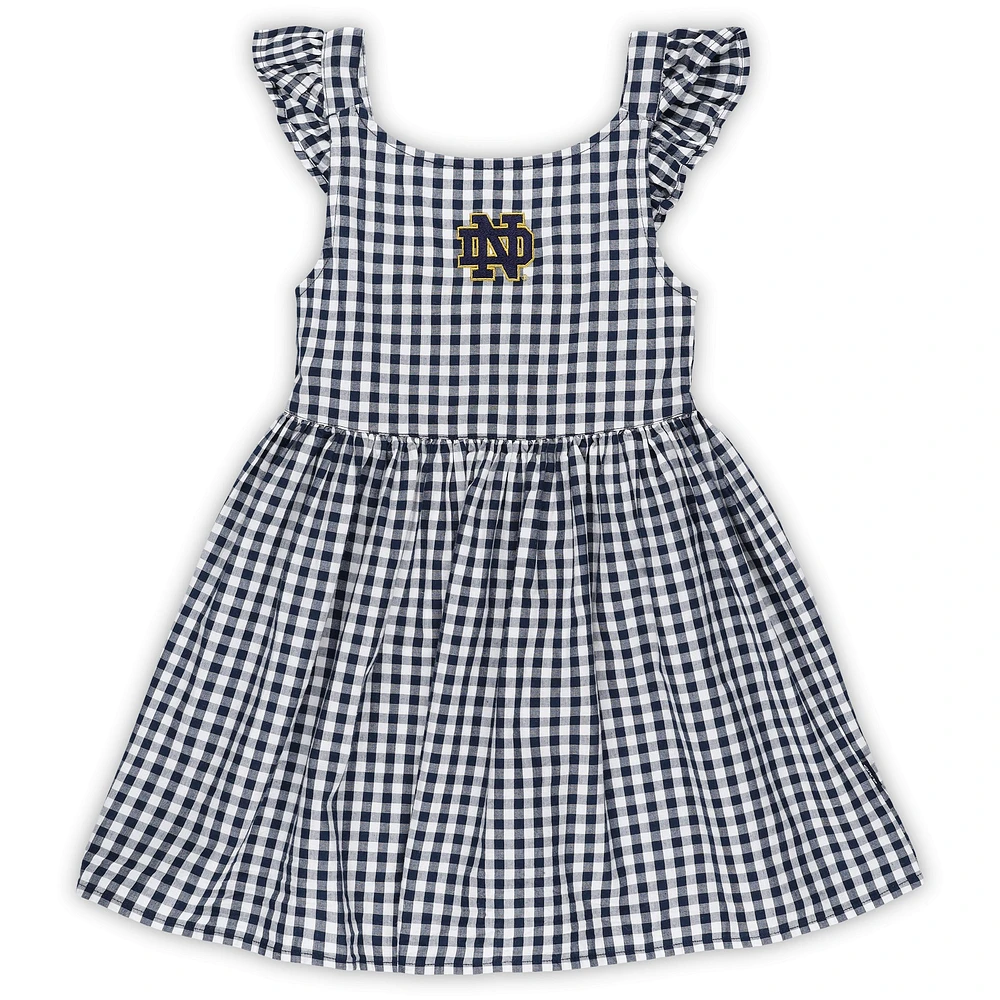 Girls Toddler Garb  Navy Notre Dame Fighting Irish Constance Gingham Dress