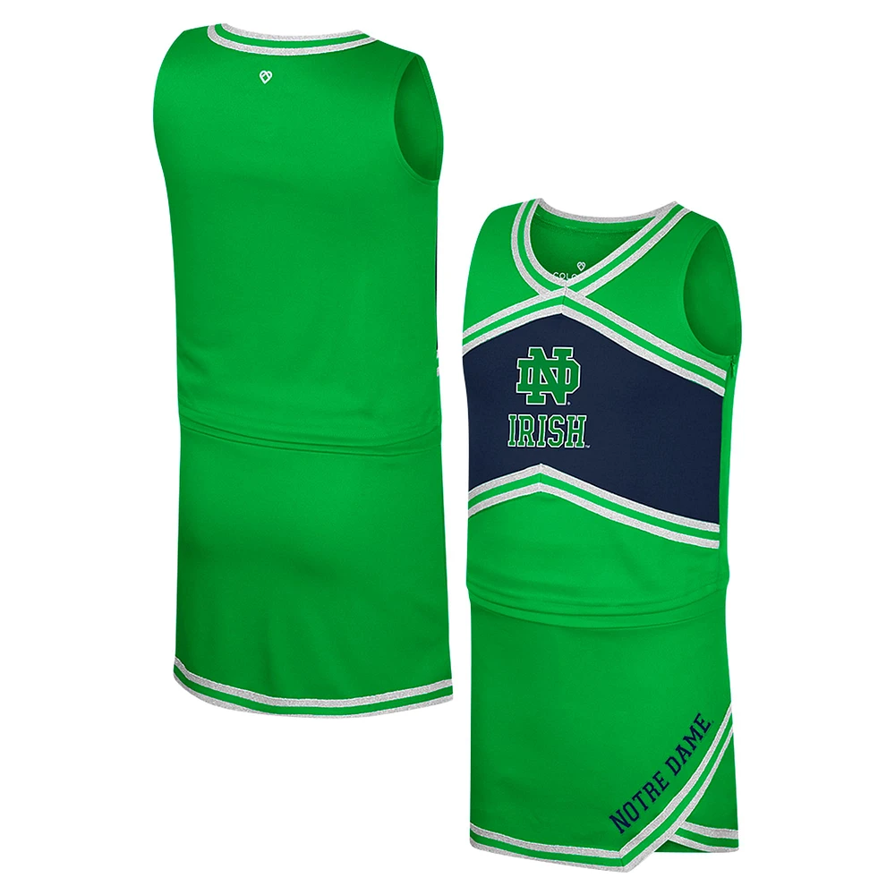 Girls Youth Colosseum Green Notre Dame Fighting Irish Cheerleader Top & Skirt Set