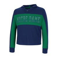 Girls Youth Colosseum Navy Notre Dame Fighting Irish Galooks Hoodie Lace-Up Long Sleeve T-Shirt