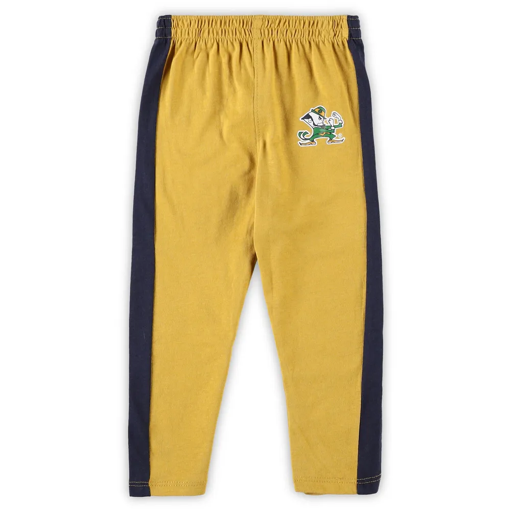 Ensemble body et pantalon de survêtement à manches longues Notre Dame Fighting Irish Little Kicker bleu marine/doré pour bébé