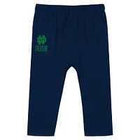 Infant Navy Notre Dame Fighting Irish Double Up Long Sleeve Bodysuit & Pant Set