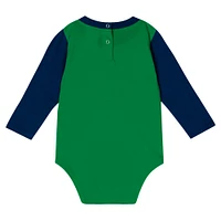 Infant Navy Notre Dame Fighting Irish Double Up Long Sleeve Bodysuit & Pant Set