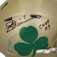Joe Theismann Notre Dame Fighting Irish Autographed Riddell Speed Mini Helmet with "CHOF 03" Inscription