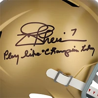 Joe Theismann Notre Dame Fighting Irish Autographed Riddell Speed Replica Helmet with "Play Like a Champion Today" Inscription