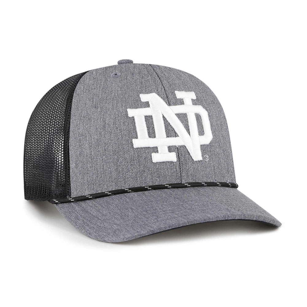 Men's '47  Gray Notre Dame Fighting Irish Carbon Rope Adjustable Hat