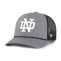 Men's '47  Gray Notre Dame Fighting Irish Carbon Rope Adjustable Hat