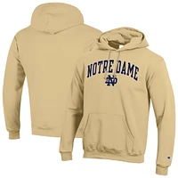 Men's Champion  Gold Notre Dame Fighting Irish Arched Logo Fleece Pullover Hoodie