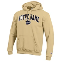 Men's Champion  Gold Notre Dame Fighting Irish Arched Logo Fleece Pullover Hoodie