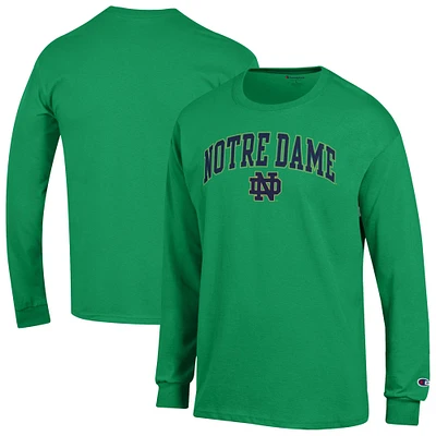 Men's Champion Notre Dame Fighting Irish Arch Over Logo Long Sleeve T-Shirt