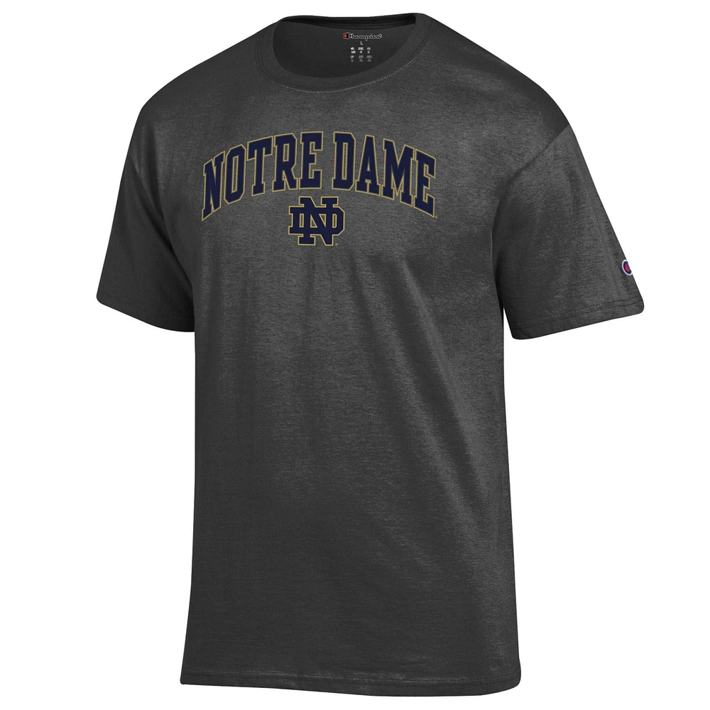 Men's Champion  Heather Charcoal Notre Dame Fighting Irish Arched Logo T-Shirt