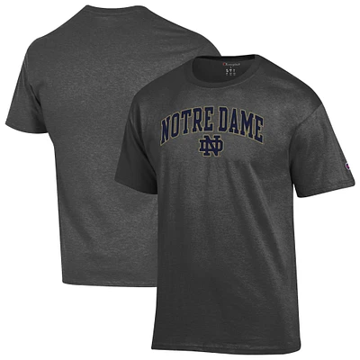 Men's Champion  Heather Charcoal Notre Dame Fighting Irish Arched Logo T-Shirt