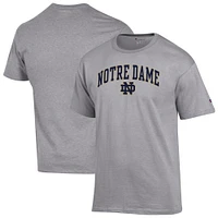 Men's Champion  Heather Gray Notre Dame Fighting Irish Arch Over Logo T-Shirt