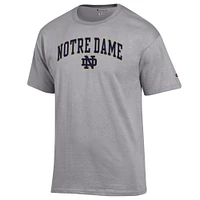 Men's Champion  Heather Gray Notre Dame Fighting Irish Arch Over Logo T-Shirt