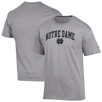 Men's Champion  Heather Gray Notre Dame Fighting Irish Arch Over Logo T-Shirt