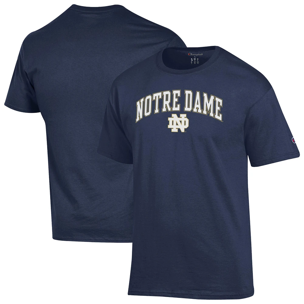 Men's Champion  Navy Notre Dame Fighting Irish Arch Over Logo T-Shirt