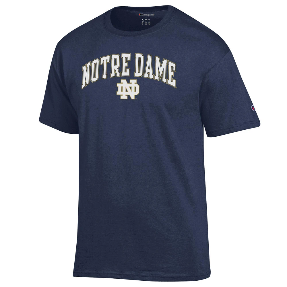 Men's Champion  Navy Notre Dame Fighting Irish Arch Over Logo T-Shirt
