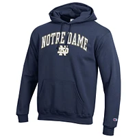 Men's Champion  Navy Notre Dame Fighting Irish Arched Logo Fleece Pullover Hoodie