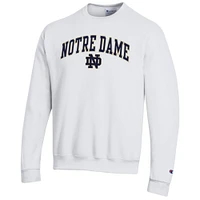 Sweat-shirt à capuche blanc Champion pour homme avec logo Notre Dame Fighting Irish Arch Over
