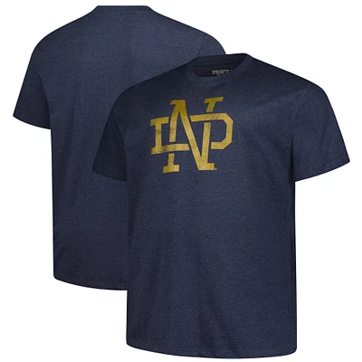 T-shirt à logo vintage vieilli Fanatics Navy Notre Dame Fighting Irish pour hommes, grande taille