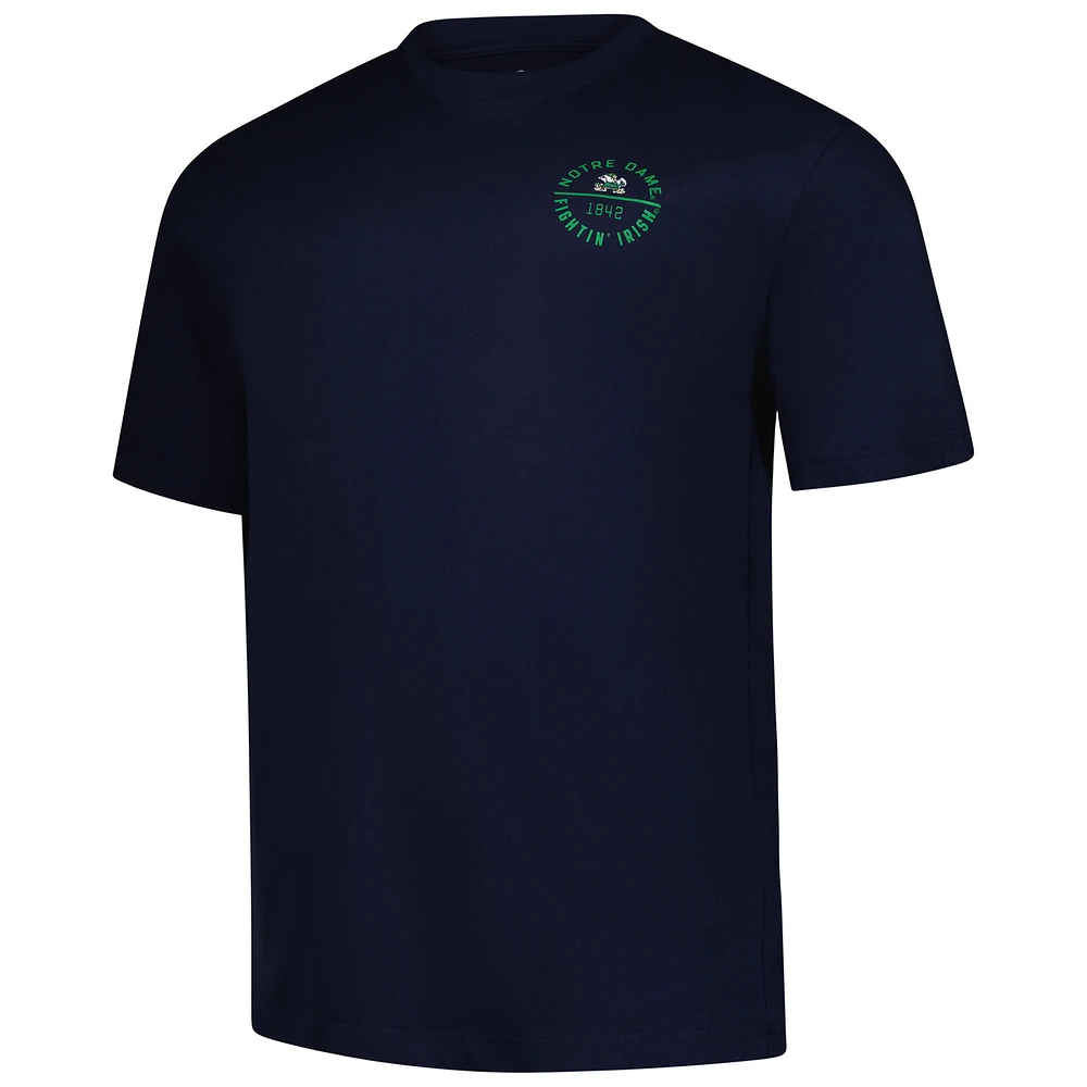 Men's Fanatics  Navy Notre Dame Fighting Irish Big & Tall Fast Break 2 Hit T-Shirt