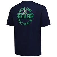Men's Fanatics  Navy Notre Dame Fighting Irish Big & Tall Fast Break 2 Hit T-Shirt