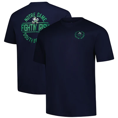 Men's Fanatics  Navy Notre Dame Fighting Irish Big & Tall Fast Break 2 Hit T-Shirt