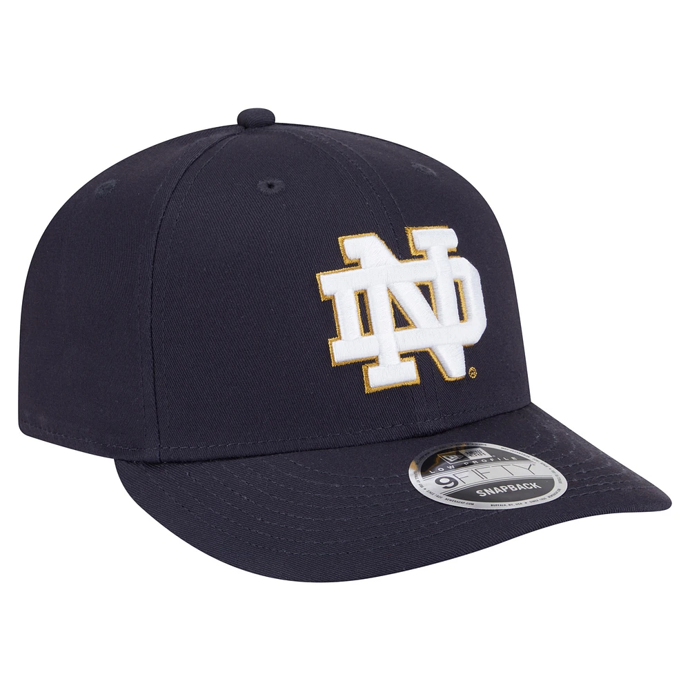Men's New Era Navy Notre Dame Fighting Irish Low Profile 9FIFTY Snapback Hat