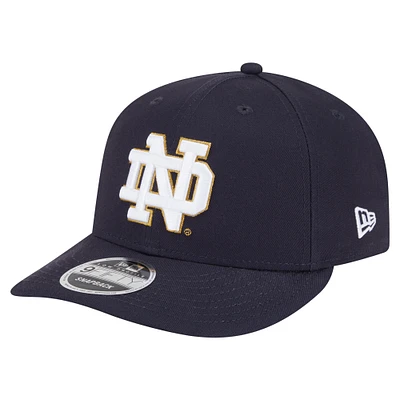 Men's New Era Navy Notre Dame Fighting Irish Low Profile 9FIFTY Snapback Hat