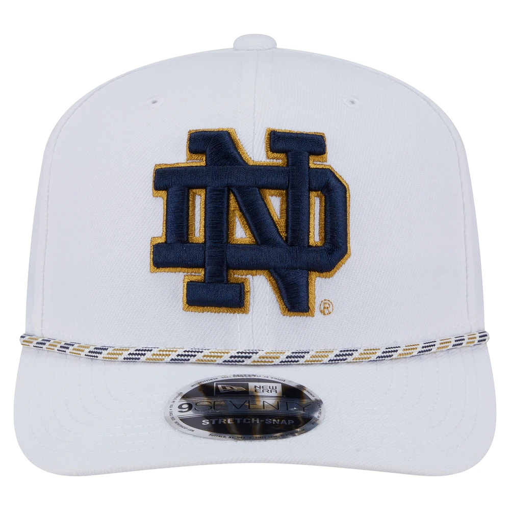 Men's New Era  White Notre Dame Fighting Irish 9SEVENTY Stretch-Snap Hat