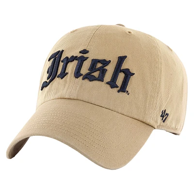 Casquette ajustable '47 Kaki Notre Dame Fighting Irish Vault Clean Up pour hommes