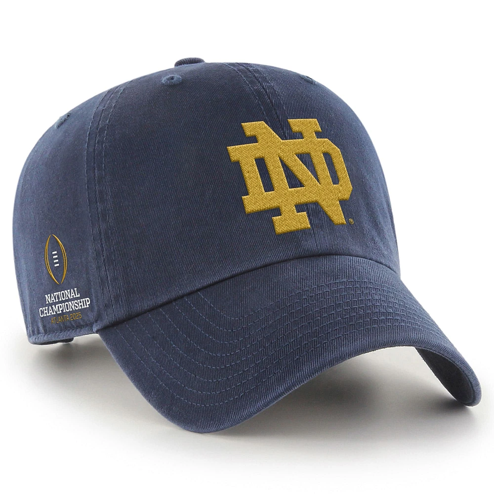 Casquette ajustable pour homme « 47 » bleu marine Notre Dame Fighting Irish College Football Playoff 2025 National Championship Game Clean Up