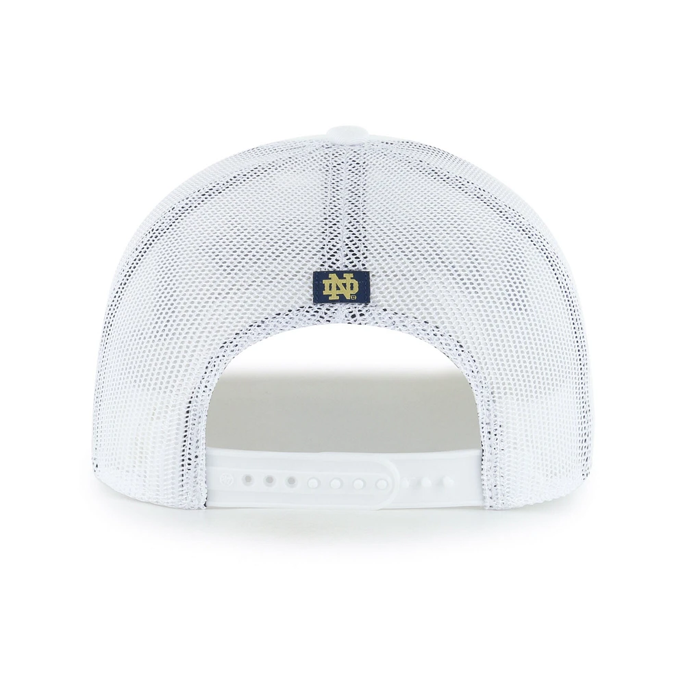 Casquette ajustable blanche Garner Rope Trucker '47 pour homme, motif Fighting Irish de Notre Dame