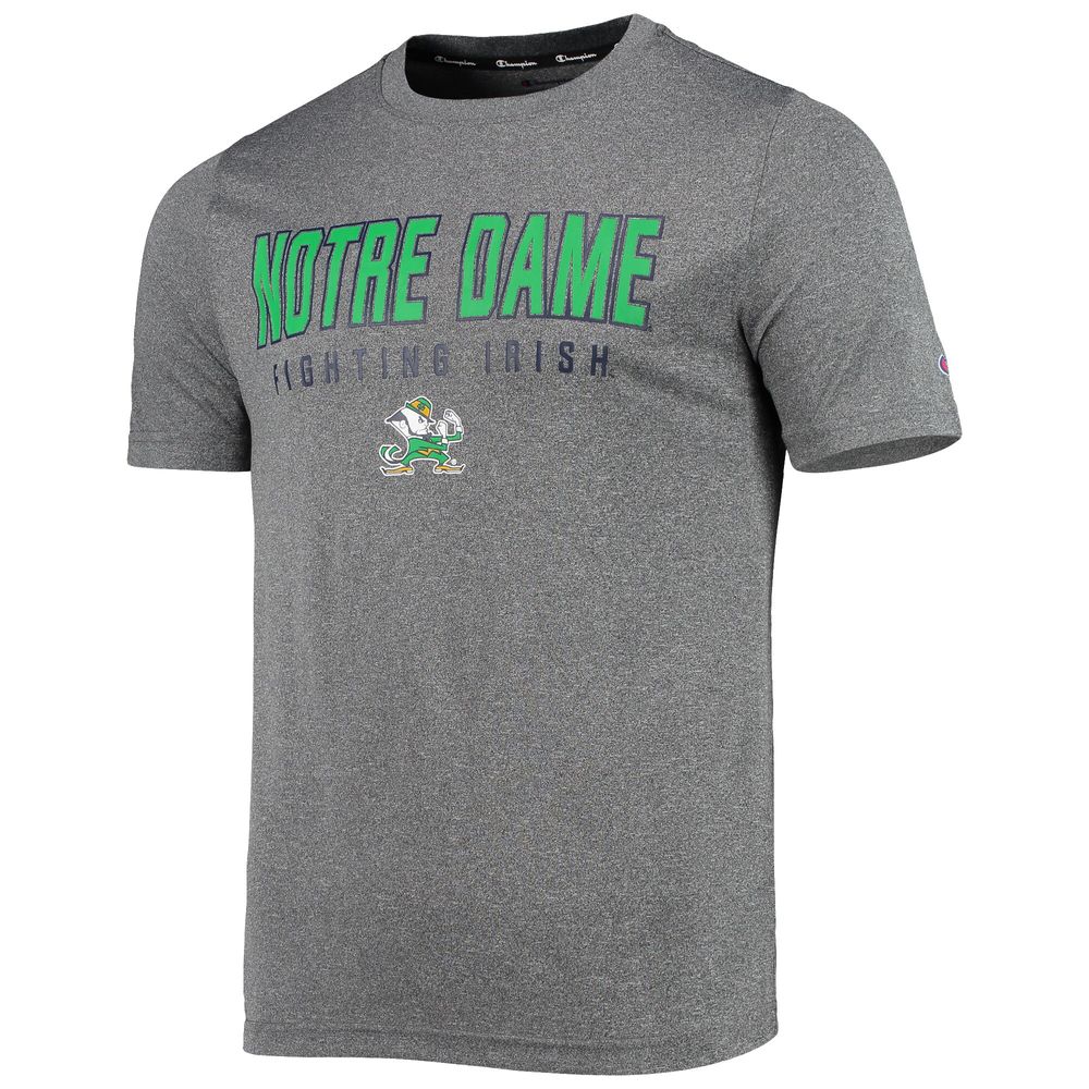 Men's Champion Gray Notre Dame Fighting Irish Stack T-Shirt