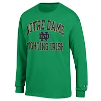 Men's Champion Green Notre Dame Fighting Irish High Motor Long Sleeve T-Shirt